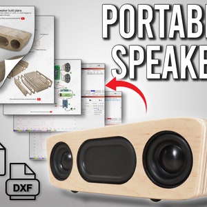 Altavoz Bluetooth portátil cortado con láser: planos, diagrama de cableado (PDF, DXF)