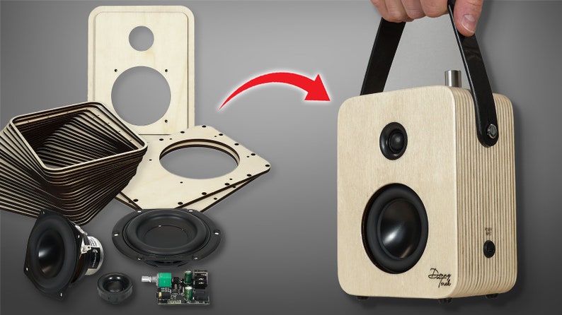 Laser Cut Portable 30W Bluetooth Speaker Plans, Wiring Diagram PDF, DXF ...