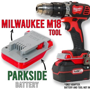 Parkside X20V Battery to Milwaukee M18 Tool Adapter Converter