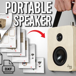 Laser Cut Portable 30W Bluetooth Speaker - Plans, Wiring Diagram (PDF, DXF)