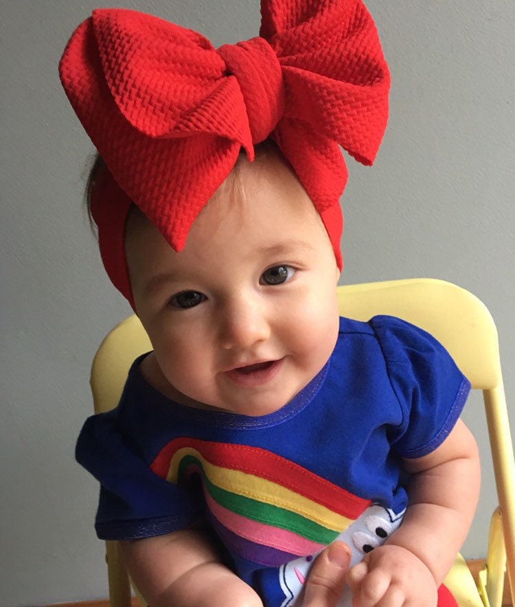 Red Headwrap Baby Head Wrap Baby Headband Red Head Wrap Etsy