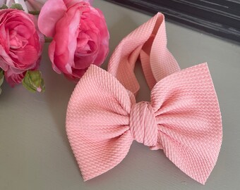 Apricot Headwrap, Baby head wrap, Baby headband, Blush Pink head wrap, Baby stretch wrap, Big Baby Bow, Big Bow Headband, Newborn Bows