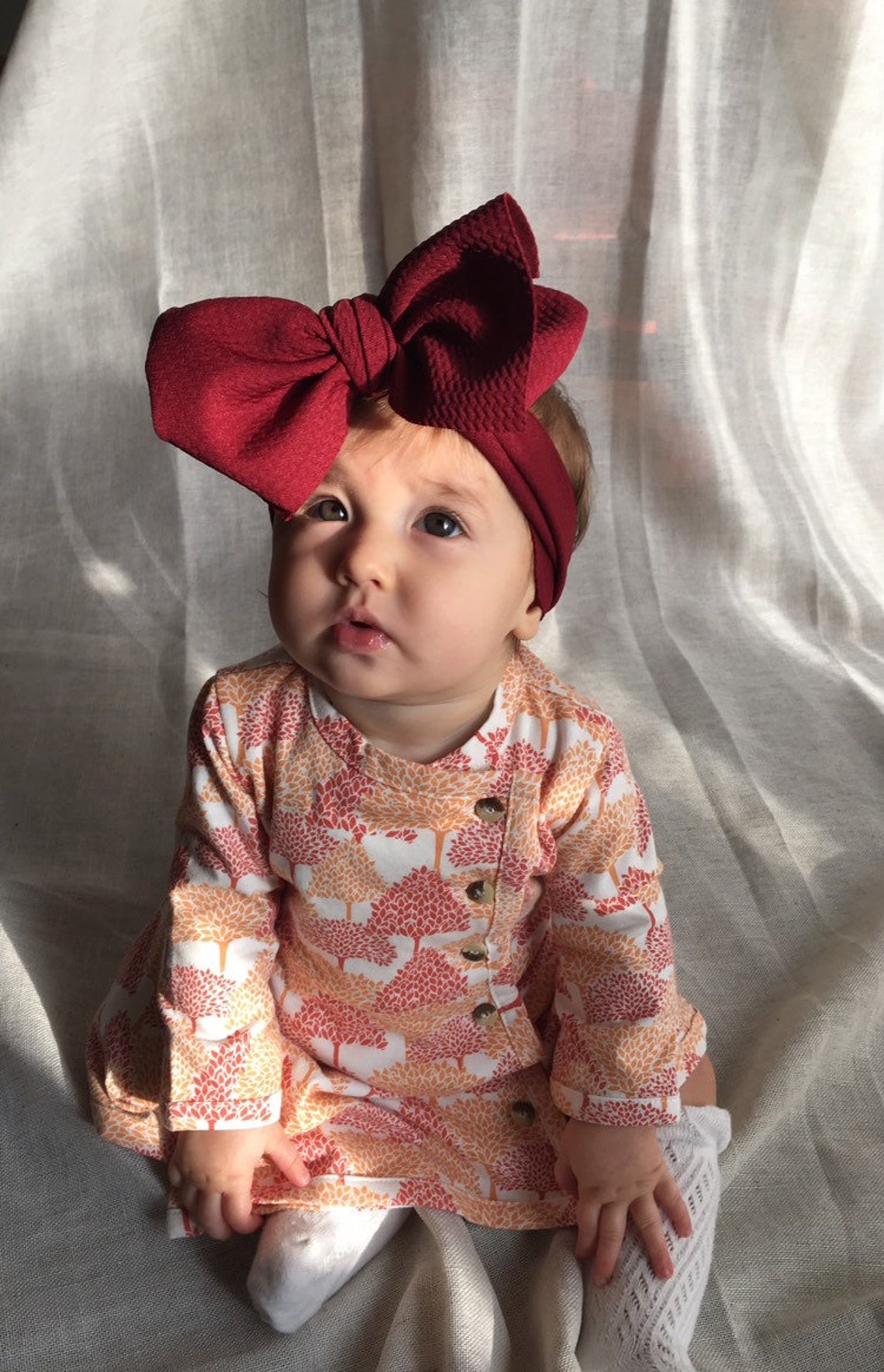 Burgundy Headwrap Baby Head Wrap Baby Headband Burgundy Etsy