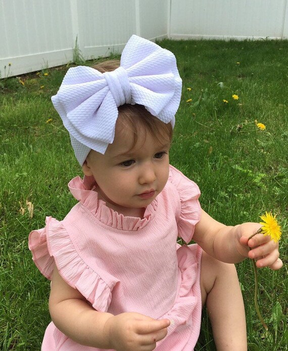 Double Bow Headband, Big Bow Baby Headband, Baby Headband