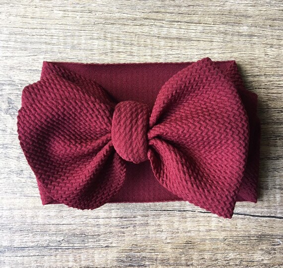 maroon baby headband