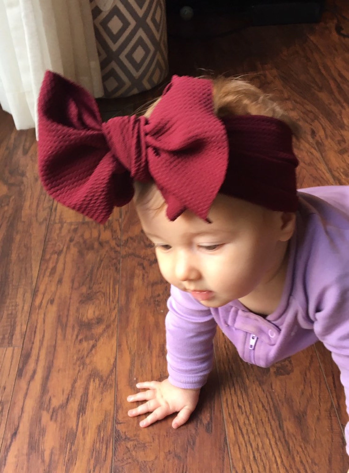 Burgundy Headwrap Baby Head Wrap Baby Headband Burgundy Etsy