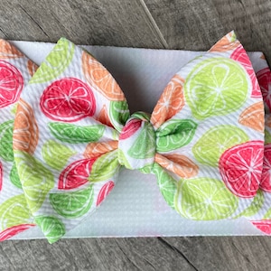Citrus Headwrap, Citrus Bow on Nylon, Citrus Bow on Clip, Big Baby headband, Headwrap, Big Baby Bow, Lemon Bow, Summer Bow, Newborn Bows