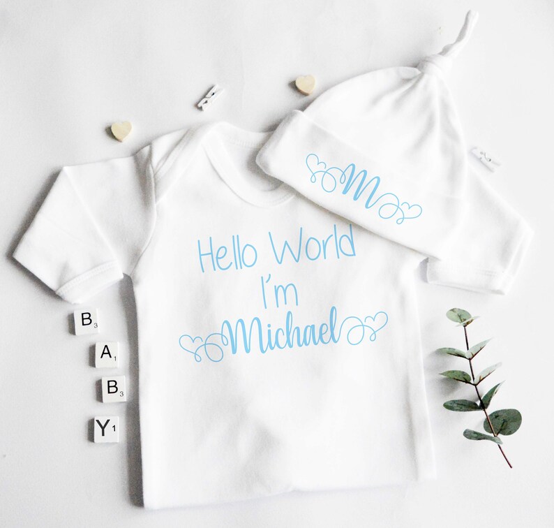 welcome to the world personalised baby grow