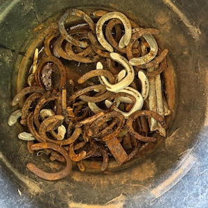 Rusty echtes Hufeisen - Echtes gebrauchtes Hufeisen für rustikales Bauernhaus, Garten, Hochzeit oder Bastelprojekte