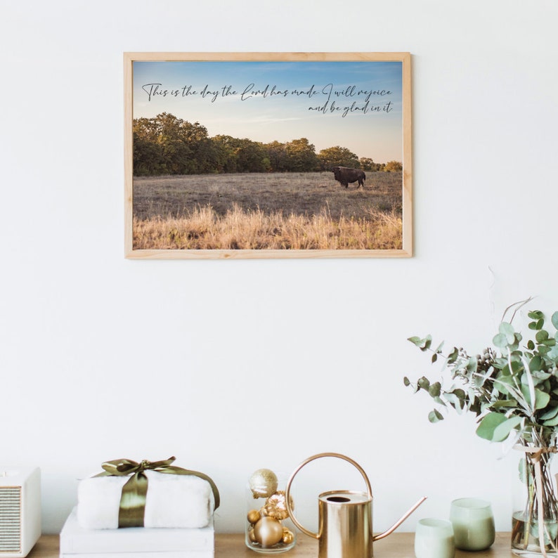 Rustic Scripture Paintings Rejoicing Rustic Scripture Buffalo INSTANT DOWNLOAD, Buffalo Wall Art ...