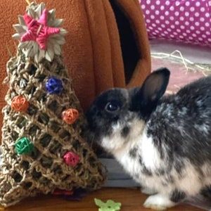 Rabbit Toys, Large Christmas Tree, Hay Forage, Hanging Toy, Guinea Pigs,Chinchillas, Bunny Lover's Gifts