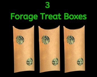 Rabbit Toys, 3 pack Forage Treat Boxes, Guinea Pigs, Chinchillas