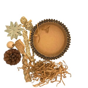 May include: A selection of natural pet toys, including a cardboard circle, pine cone, wooden ball, woven star, and shredded paper. The toys are in shades of brown and beige, suitable for small animals.