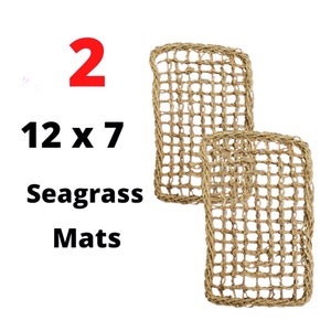 Rabbit Toys, Natural Seagrass Mat, 2 Pack, Chinchillas, Bird Toys, Bunny Enrichment