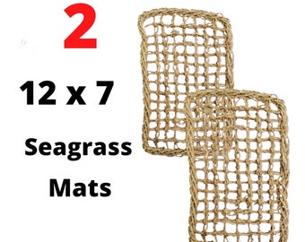 Rabbit Toys, Natural Seagrass Mat, 2 Pack, Chinchillas, Bird Toys, Bunny Enrichment