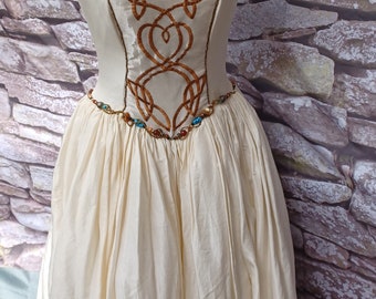 Silk Celtic style wedding dress