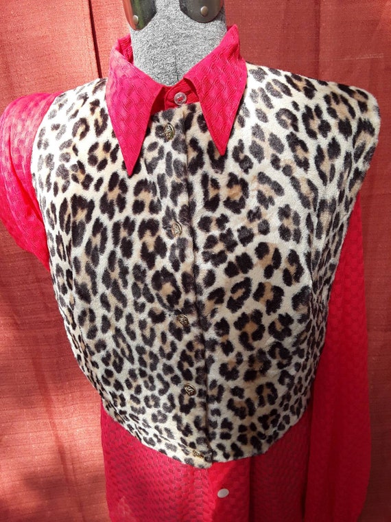 Bobbie Brooks faux leopard classic vest