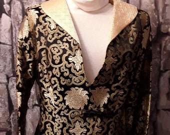 Stunning black and gold Thai silk dinner jacket.