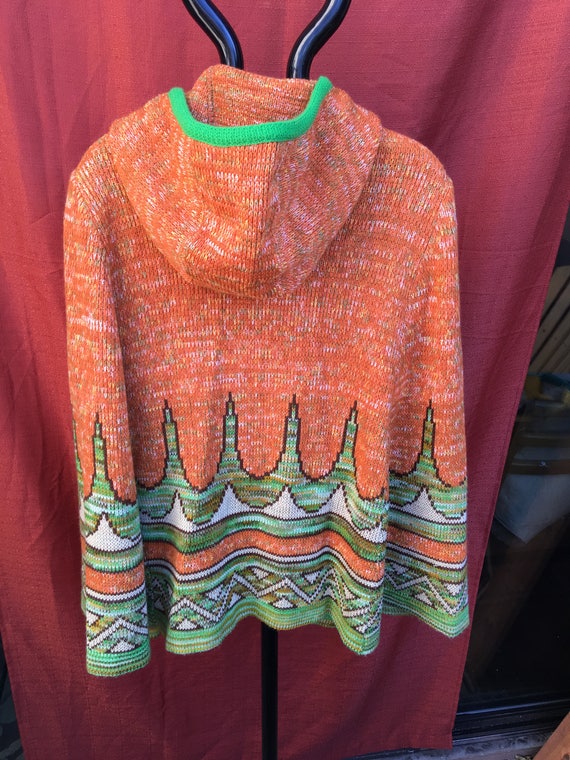Vintage cape : 1970's tunic with hood