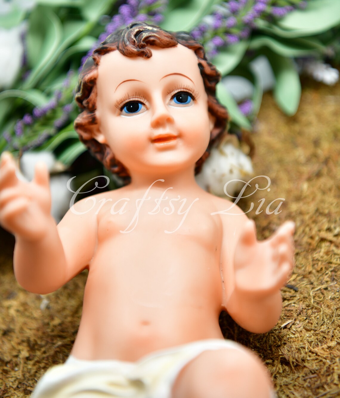 Baby Jesus Figurine Doll Nativity Scene Creche Manger Etsy Canada