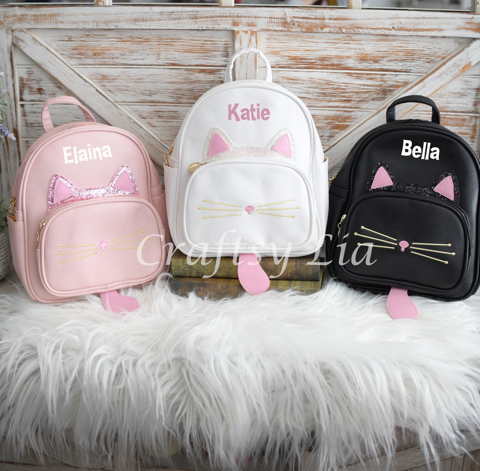 Personalized Kitty Cat Backpack