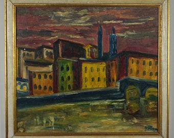 Cityscape, signed G. Sacco