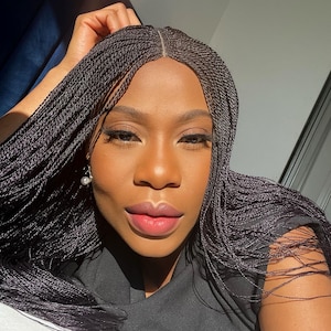 READY TO SHIP Braided Wigs, Micro Senegalese Twist Wig, Braided Wigs for Black Women, Million Twists, Handmade, Wigs, Lightweight Braid Wigs