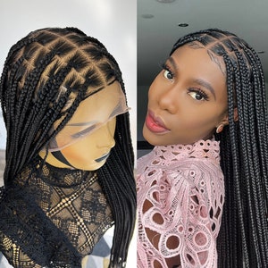 Knotless Braided Wig, Box Braided Wigs, Braided Wigs for Black Women, Full Lace Braid Wigs, Handmade, Braid Wigs, Unique Braided Wigs, Wigs