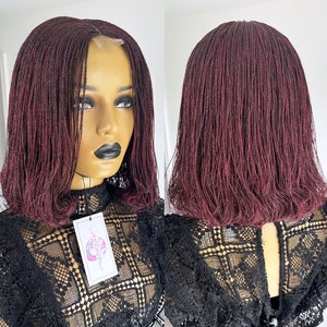 Micro Senegalese Twists Braided Wig for Black Women, Braid Wigs, Micro Million Twists, Handmade Wig, Micro Braids, Short Braided Wigs, Wigs