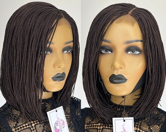 Braid Wigs, Micro Braid Wig, Box Braid Wig, Braided Wigs, Short Wigs, Braid Wig for Black Women, Wigs Braids, Braid Lace Wigs, Handmade, Wig