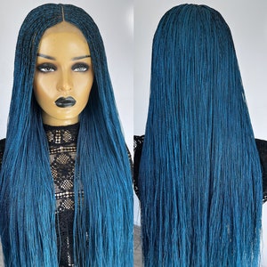 READY TO SHIP Braided Wigs, Micro Needle Senegalese Twists, Braided Wig for Black Women, Micro Million Twists, Twist Wig, Handmade Braid Wig
