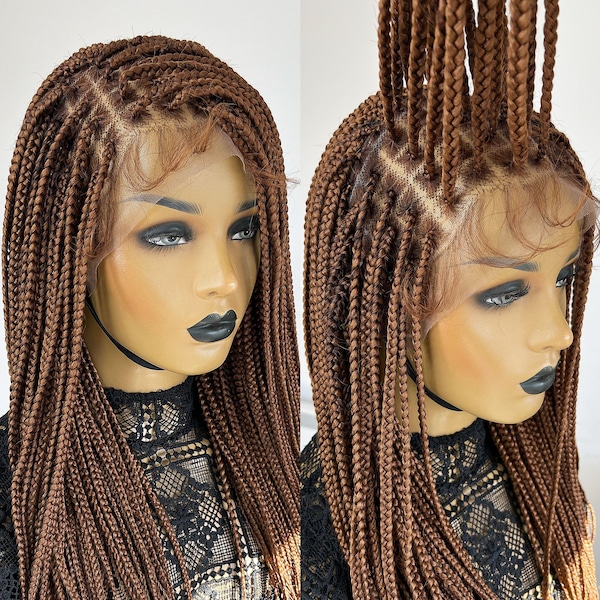 Braided Wig for Black Women, Knotless Braids, Box Braids, Knotless Box Braid Wig, Braided Wigs, lace front braid wigs, Full Lace Braided Wig