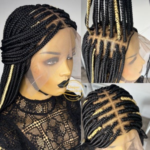 Braid Wig, Box Braid Wigs, Braided Wig, Braided Wigs for Black Women, Full Lace Braid Wig, Braid Lace Front Wig, Lace Front Braids Wig, Wigs
