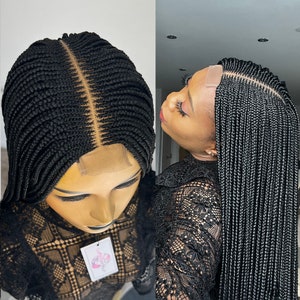 Braided Wigs, Cornrow Box Braids, Braided Wig for Black Women, Braid Lace Wigs, Tribal Braids, Wigs Braid, Braid Wigs for Women, Handmade