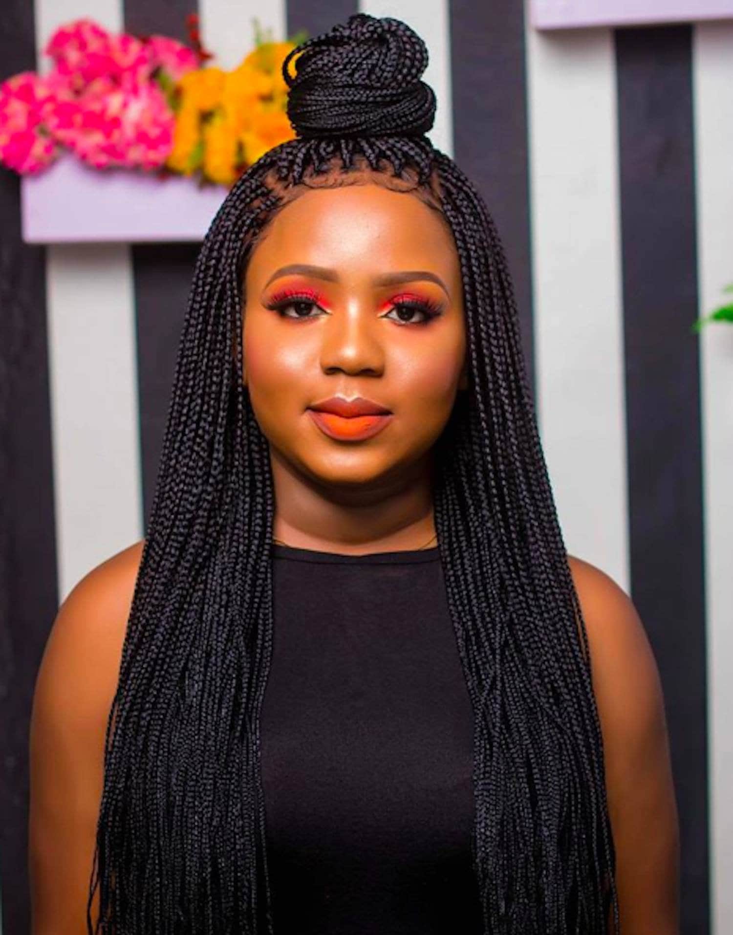 Image of Microbraids with box braids