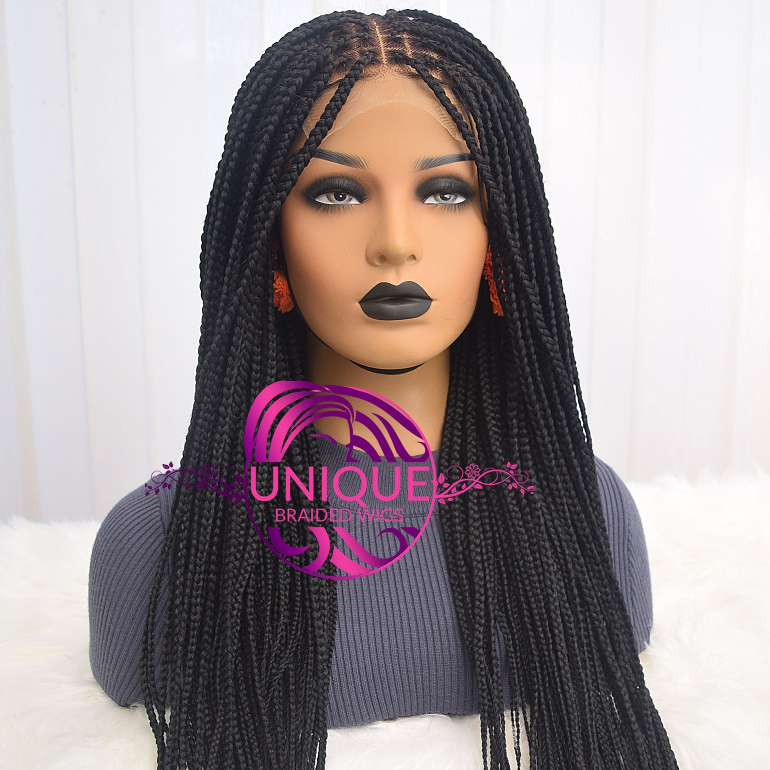 Braid Wig Knotless Braid Wig Box Braided Wig Braid Wig for Etsy