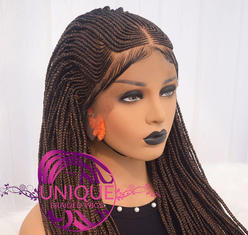 Cornrow Braid Wig Braided Wig Lace Front Braid Wigs Braided Etsy UK
