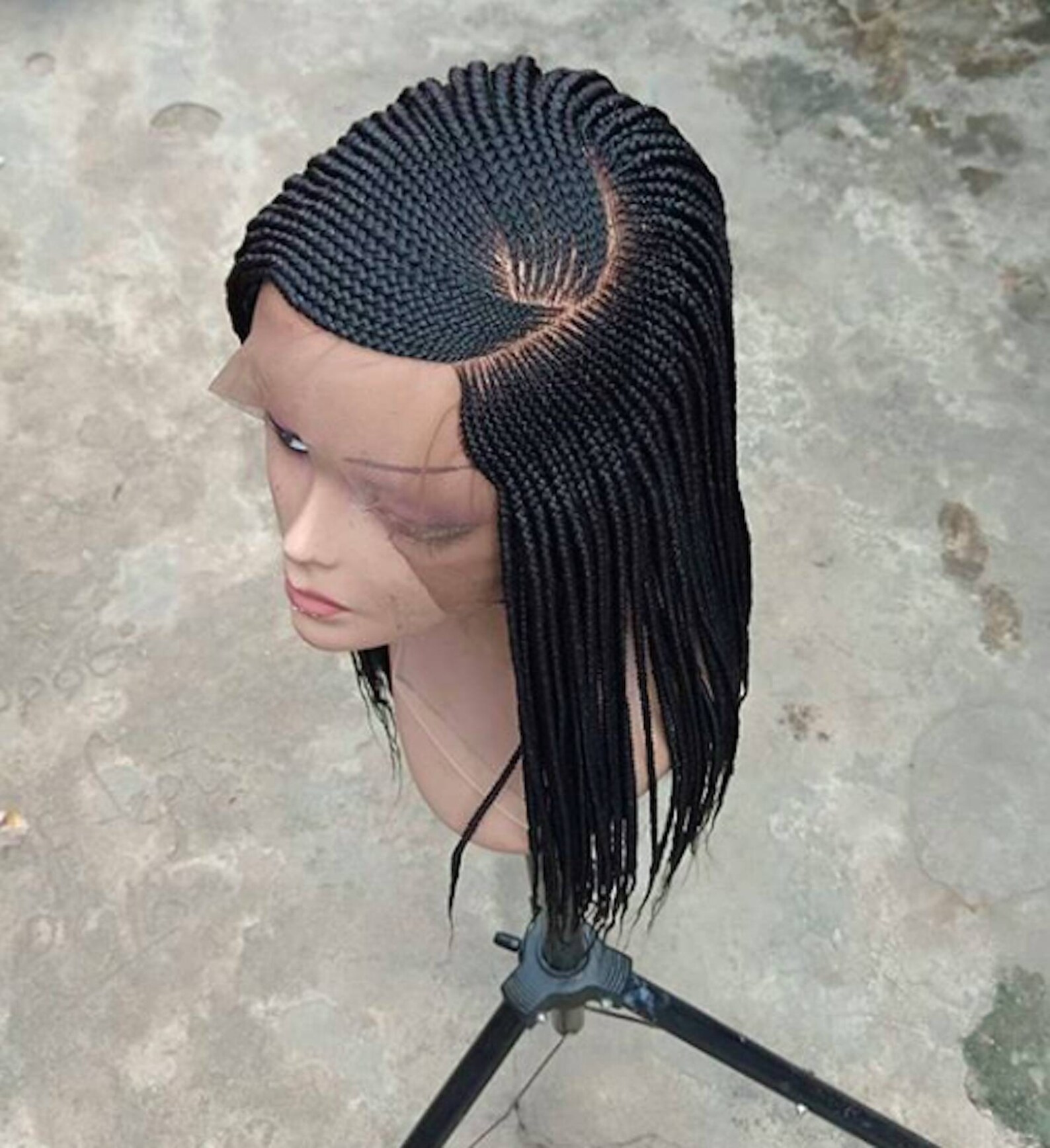 Lace Front Cornrow Braided Wig Braided Wigs Cornrow braid Etsy