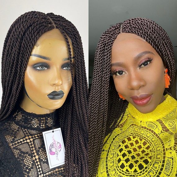 Braided wigs Senegalese twists wig frontal lace wig Braided Wigs, Senegalese Twists Wig, Braid Wigs for Black  main image 4