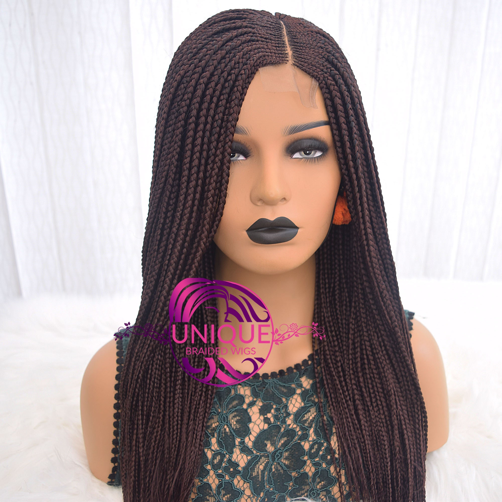 Braid Wigs Braided Wigs for Black Women Cornrow Braid Wig Etsy