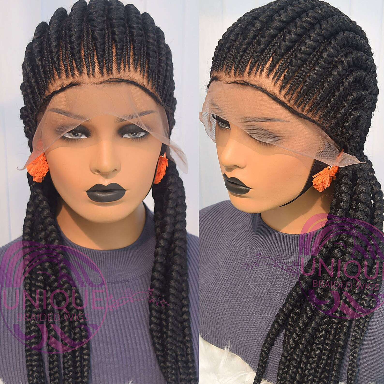 Braid Wig Braided Wig for Black Women Cornrow Braided Wig Etsy Canada