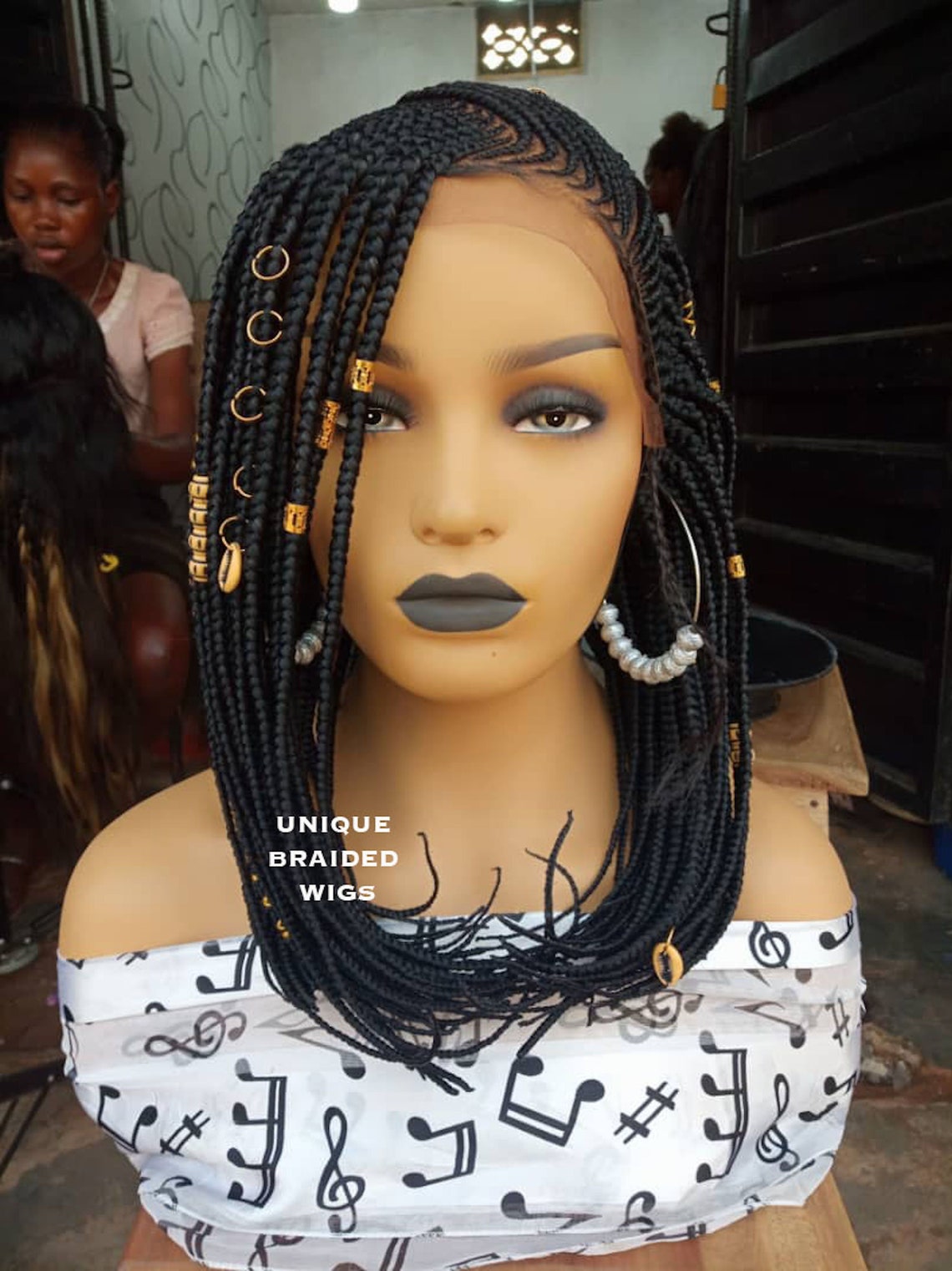 Braided Wig Cornrow Braided Wigs Frontal Wig Lace Wig Etsy UK