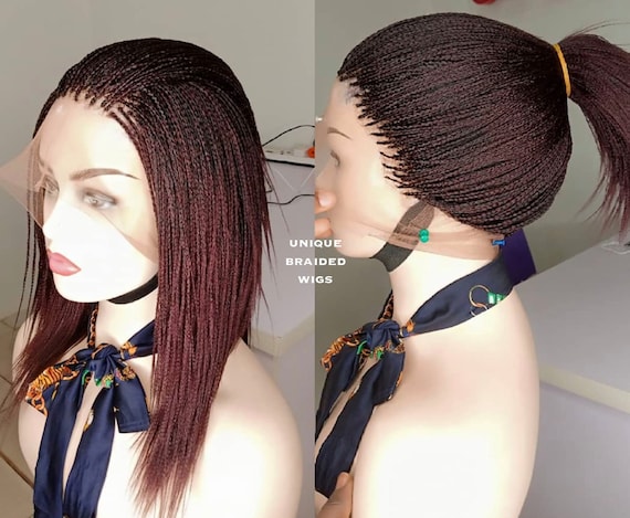 Braided Wig, Micro Box Braids Wig, Knotless Braided Wig, Full Lace