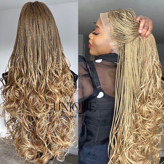 Braid Wig, Knotless Braids, Box Braids With Curls, Braided  display picture 1