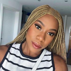 READY TO SHIP Cornrow Braided Wigs, Box Braid Wig, Braided Wigs for Black Women, Unique Braided Wigs, Box Braided Wigs, Handmade, Lace Wigs