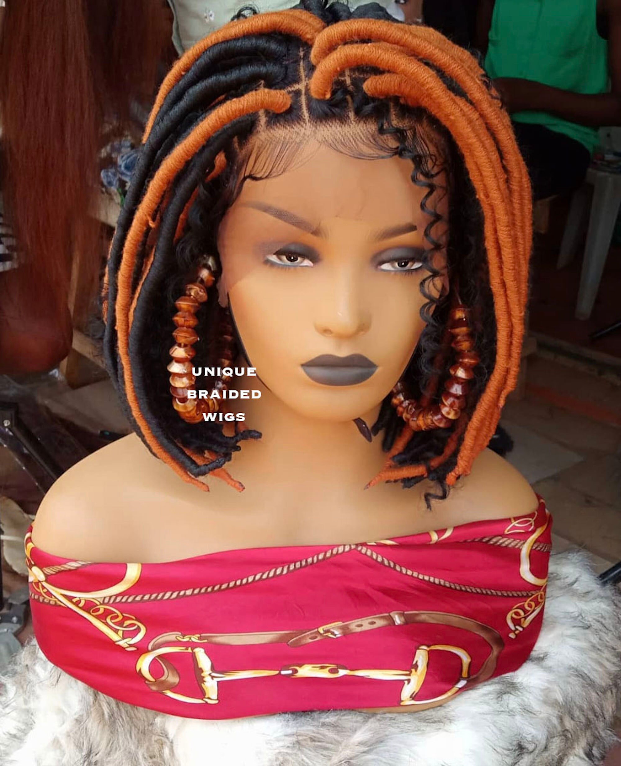 Braided Wig Faux Locs Braid Wig Braided Wig for Black Women Etsy