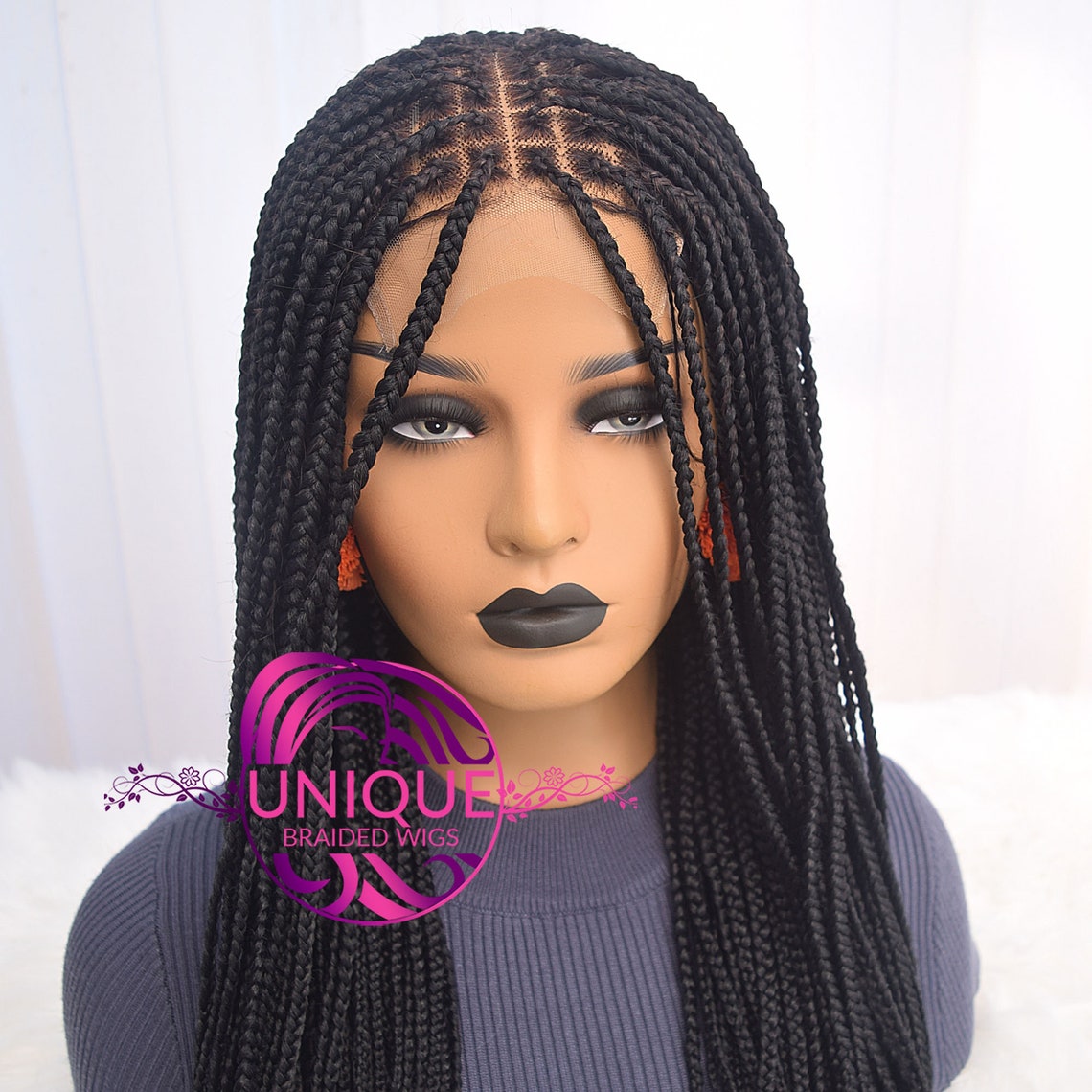 Braid Wig Knotless Braid Wig Box Braided Wig Braid Wig for Etsy