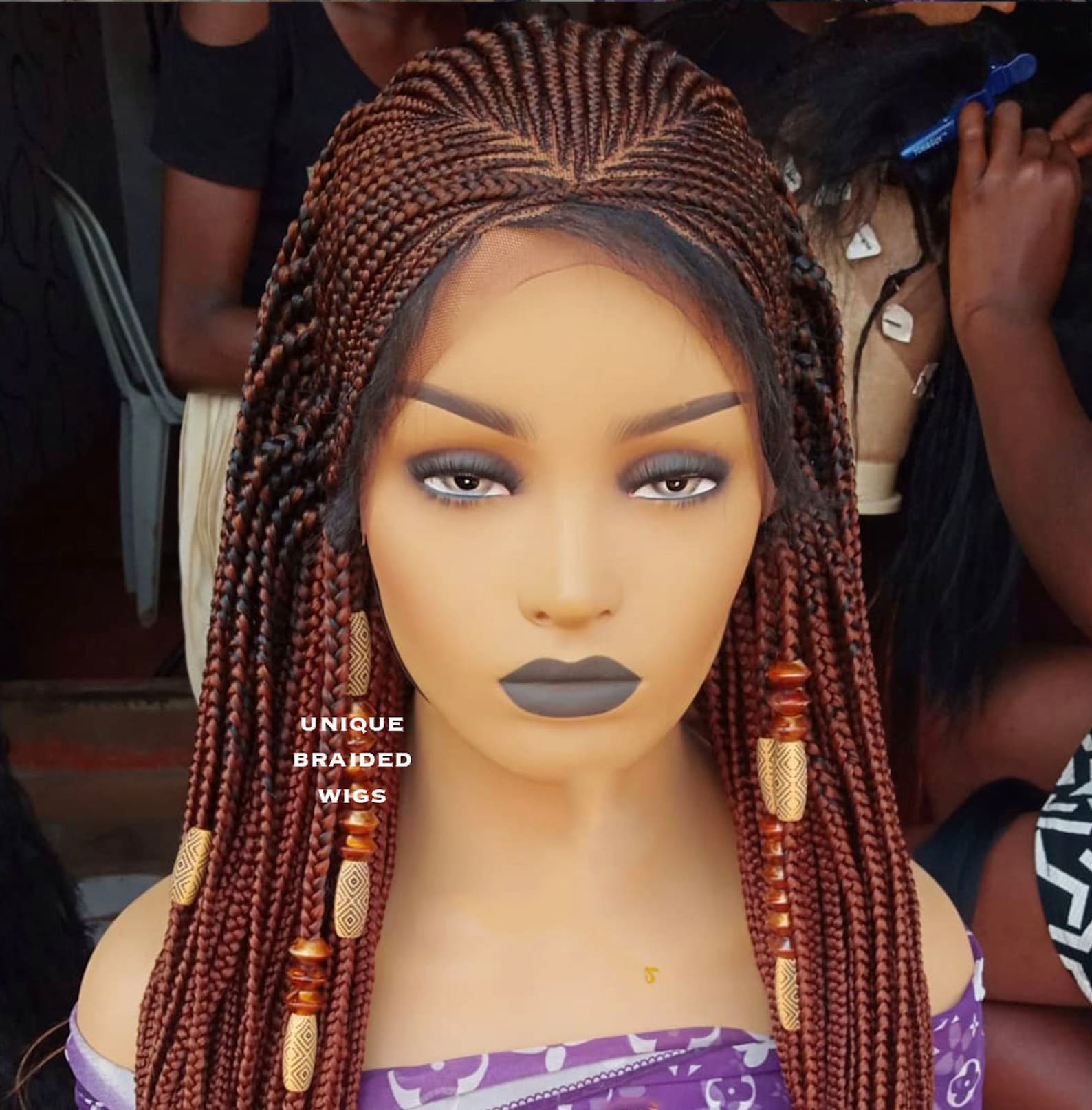 Braid Wigs Cornrow Braid Wig Lace Front Braided Wigs Etsy UK