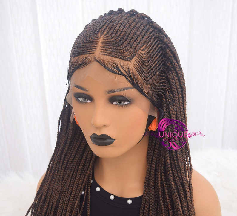 Cornrow Braid Wig Braided Wig Lace Front Braid Wigs Braided Etsy UK