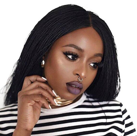 Ready To Ship Braided Wigs Lace Front Braids Wig Senegalese Etsy